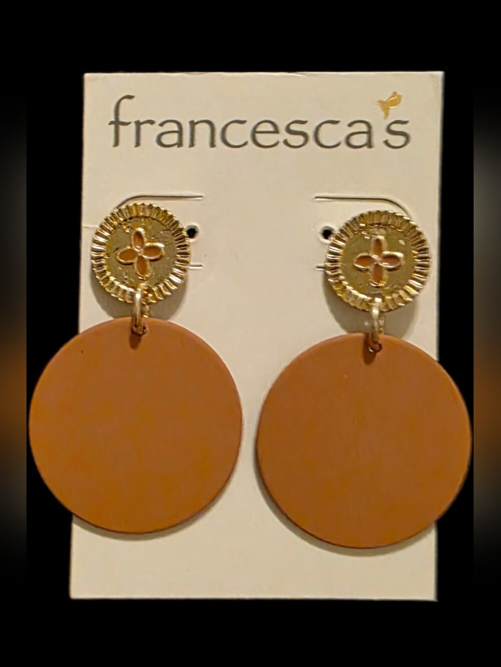 Dangle Disc Earrings